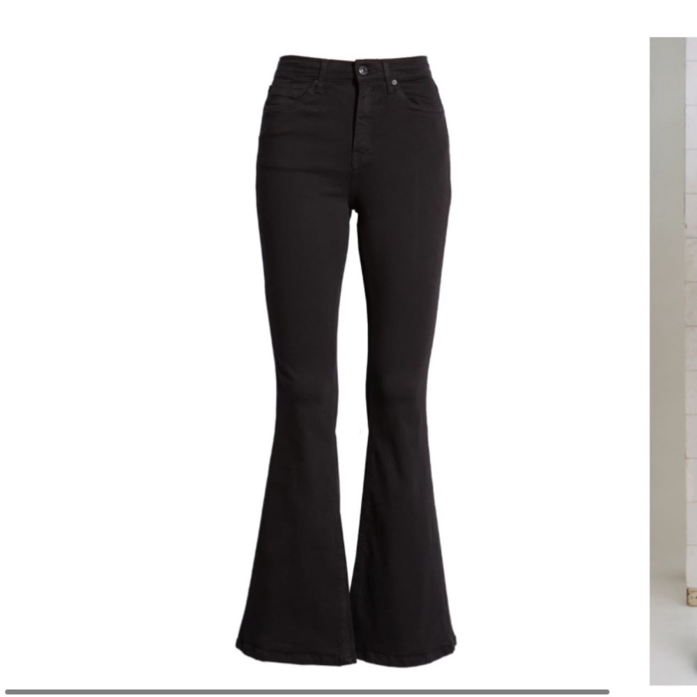 Top Shop Flare Skinny Black Jeans